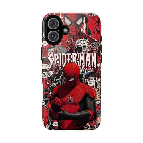 Spider man comic collage - spider-man, phone