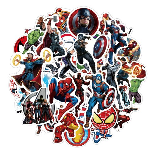 50pc marvel stickers spiderman - marvel,